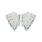Royal Style Cotton Fake Collar Shawl Wrap Hollow Out Floral Lace Ruffled Trim Necklace Pointed Triangle Lapel Blouse
