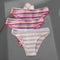 FINETOO 3Pcs/Set Colorful Stripes Panties Women&