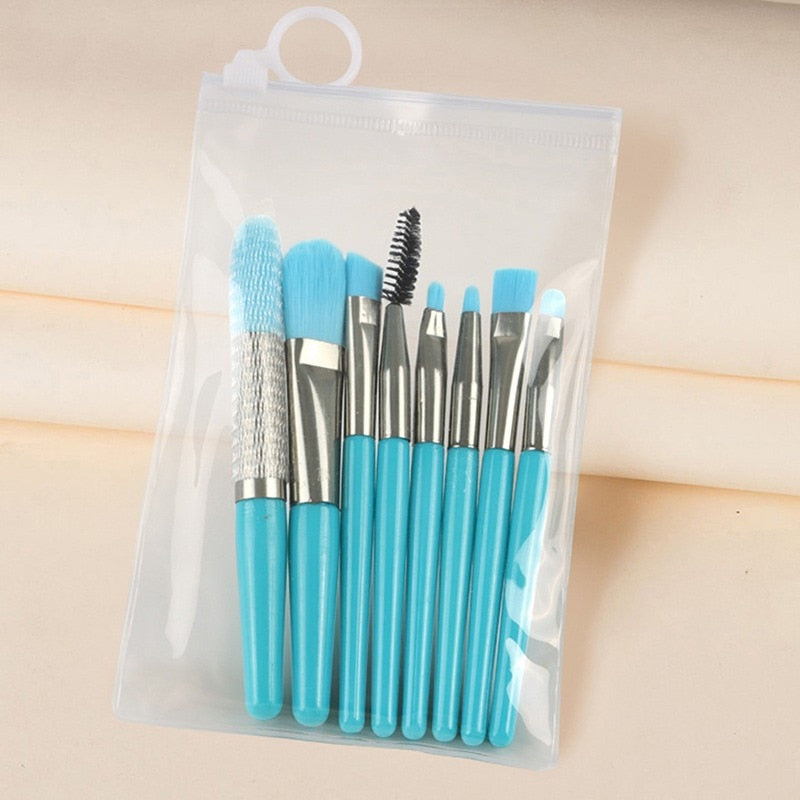 8/13Pcs Natural Makeup Brushes Soft Fluffy Hair Brushes Contour Eyeshadow Make Up Brushes Foundation Powder Beauty Tool Blending