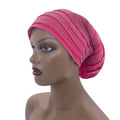 Candy Color Ladies Head Wraps Muslim Hijab Bonnets Fashion Headgear Trending Elastic Full Body Pleated Turban Cap for Women