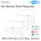 MOES WiFi Smart Light Switch RF433 No Neutral Wire Single Fire Smart Life Tuya App Control Works with Alexa Google Home 110/220V