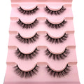 2022 New 5 pairs natural false eyelashes fake lashes long makeup 3d mink lashes eyelash extension mink eyelashes short eyelashes