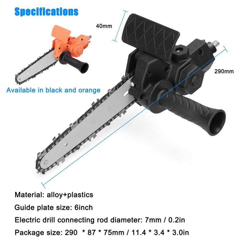 4/6 Inch Electric Drill Modified To Electric Chainsaw Tool Attachment Electric Chainsaws Accessory Set Woodworking Cutting Tool
