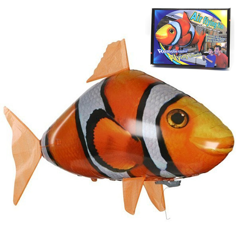 Remote Control Shark Toys Air Swimming RC Animal Radio Fly Balloons Clown Fish Animals Halloween Christmas Toy For Children Boys
