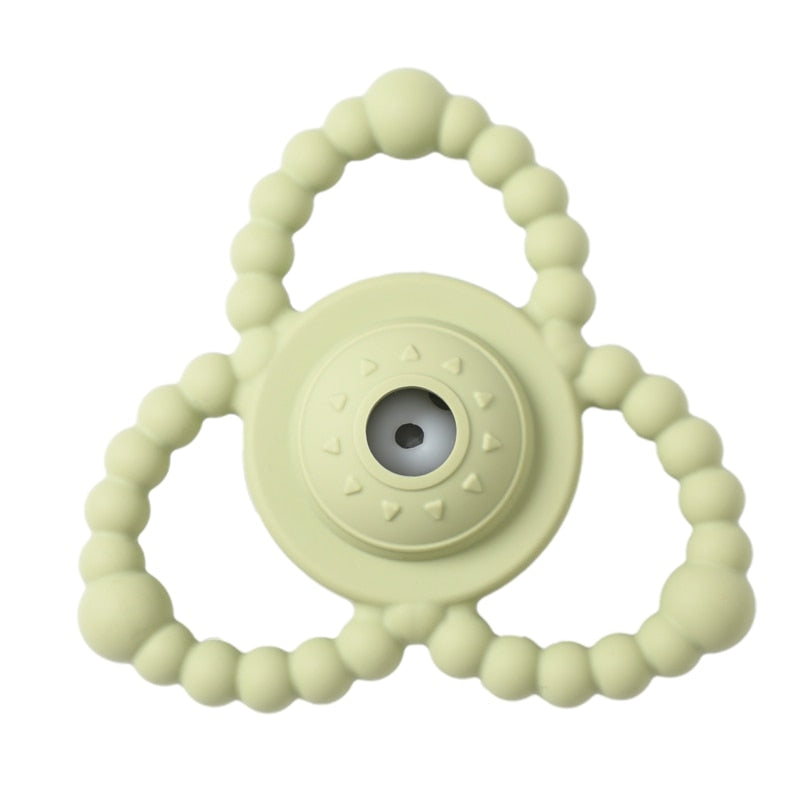 1pc Baby Teether Silicone Bracelet BPA Free  Cute Animal Silicone Pendant Wood Ring  Teething Rattle for Baby Accessories Toys
