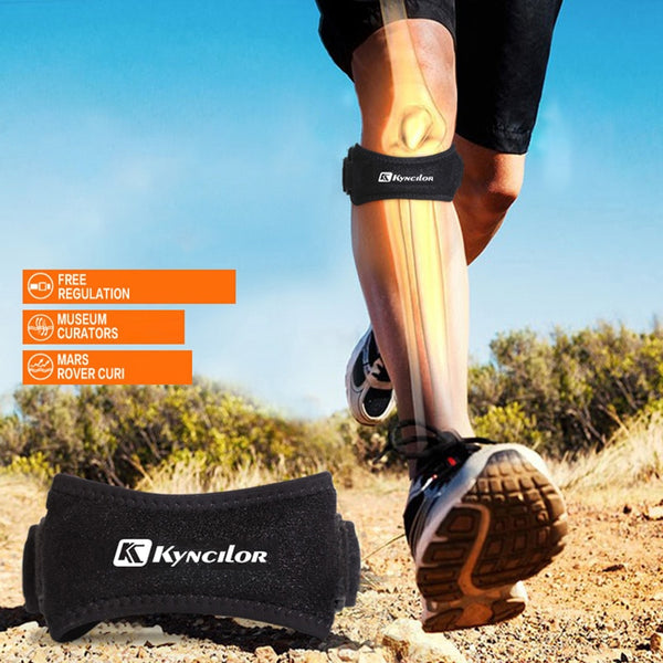 Adjustable Patella Knee Tendon Strap kneepad support professional protector Pad Belted Sports Knee Brace Black Keenpads