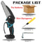 6 Inch 3000W 88VF Mini Electric Chain Saw With 0/1/2PC Battery One-handed Woodworking Cutter Tool For Makita Battery 18V EU Plug