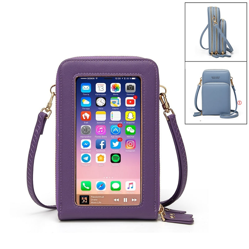 New Women PU Leather Shoulder bags Female Large Capacity Crossbody Bags Girls Multi-functional Handbag Phone Purse Dropshipping