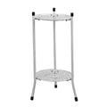 Two-Layer Elegant Metal Plant Stand Shelf Potted Plant Holder Modern Tall Plant Pot Stands for Indoor Outdoor Decor
