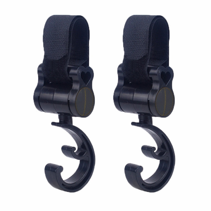 1/2pcs Baby Hanger Baby Bag Stroller Hooks Pram Rotate 360 Degree Baby Car Seat Accessories Stroller Organizer Bebes Accessories