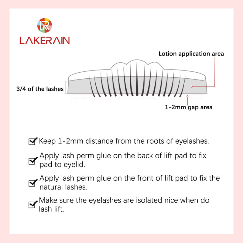 Lakerain Lash Lift Kit Semi-Permanent Eyelash Lifting Perming Lotion Fixation Glue Curly Lasher Beauty Salon Home Use Pro Kit