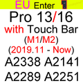 Keyboard Cover for Macbook Air 13 M2 Pro 13 M1 14 Max 15 16 Bar ID 17 Retina 11 Silicone Protector Skin Case A2337 A2442 A2681