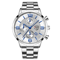 Brand Fashion Men&#39;s Sports Watches for Men Business Stainless Steel Quartz Wrist Watch Luxury Man Casual Leather Luminous Clock
