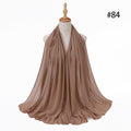Hijab Scarf 72*175cm Plain Chiffon Scarves For Women Muslim Fasion Islam Clothing Headscarves Shawl For Ladies Headwrap Ramadan