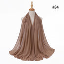 Hijab Scarf 72*175cm Plain Chiffon Scarves For Women Muslim Fasion Islam Clothing Headscarves Shawl For Ladies Headwrap Ramadan