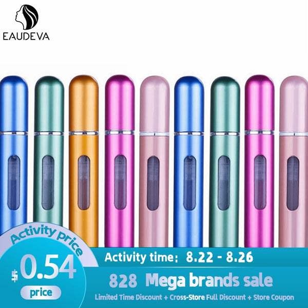 5ML/8ML Mini Small Perfume Refillable Bottle Portable Aluminum Atomizer Travel Refill Perfume Spray Bottle Cosmetic Container