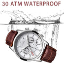 Watches Mens 2022 LIGE Top Brand Luxury Casual Leather Quartz Men&