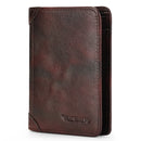 ManBang HOT Genuine Leather Men Wallet Small Mini Card Holder Male Wallet Pocket Retro purse wallet for men High Quality