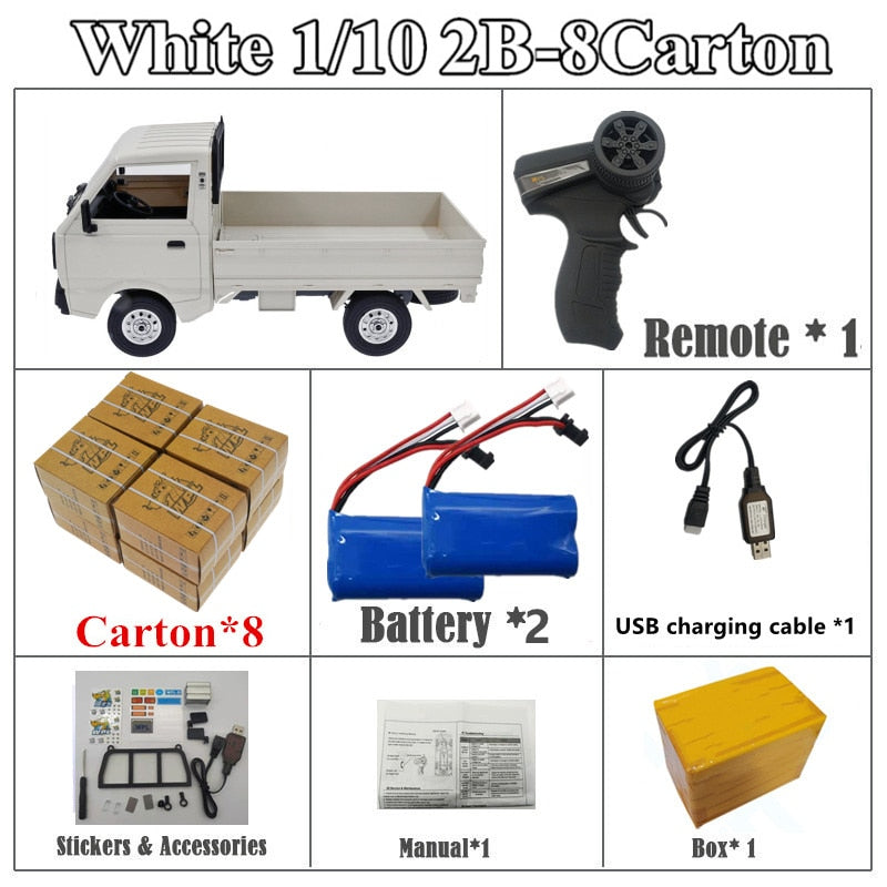 2022 Upgrade WPL D12 2WD RC Car,Toys ar 1000mAh Lithium Battery,High Performance 260 Motor,RC Drift Car For Boys Gifts