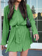 Sexy Green Pleated Women&