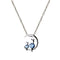 1pcs Korean Style Blue Crystal Moon Cat 925 Sterling Silver Jewelry Temperament Personality Clavicle Chain Necklaces