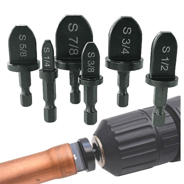5/6pc Hex Shank Imperial Tube Pipe Expander Support for Air Conditioner Conditioning Swaging Rotary Tool Set7/8 3/4 5/8 1/2 1/4&quot;