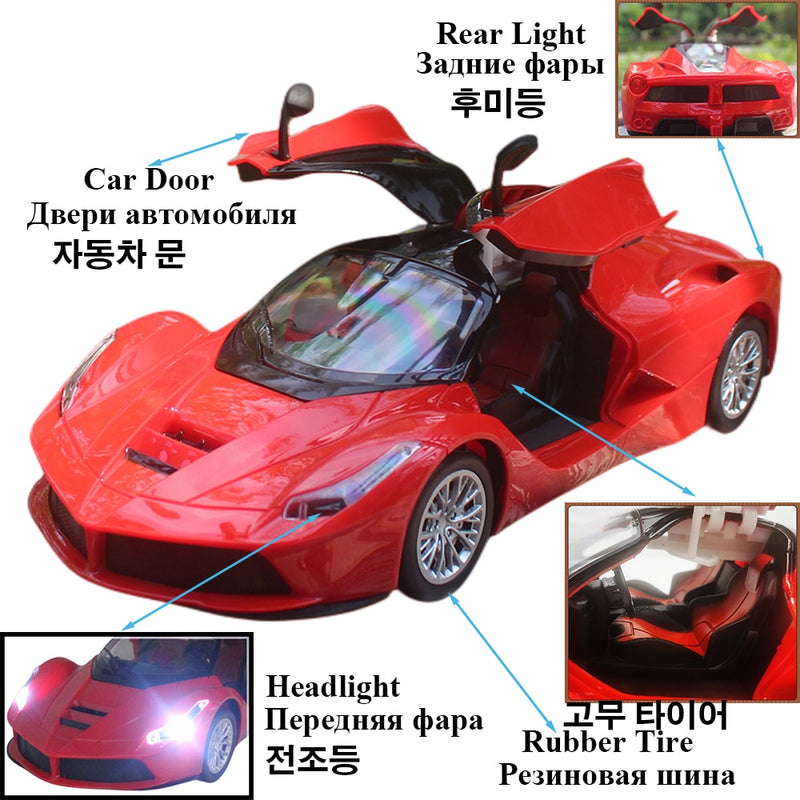 Large Size 1:14 Electric RC Car Remote Control Cars Machines On Radio Control Vehicle Toys For Boys Door Can Open 6066