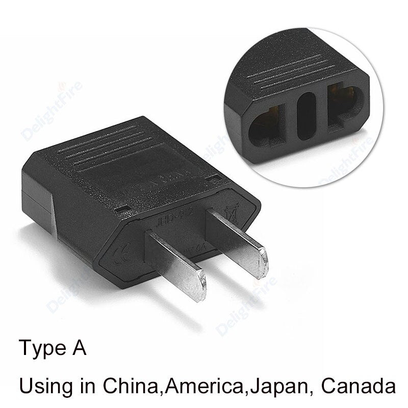 1-100pcs 4.0/4.8mm EU Plug Adapter EU US Israel To Euro KR BR Brazil Plug Converter American Travel Power Adapter Plug Socket
