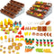 Food Building Blocks City Friend Accessories Bread Chips Roast Chicken Pizza Hot Dog Fish Fruit Carrot Basket Classic DIY Bricks
