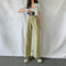 Plaid Thin pants women summer 2022 new high-waisted loose-fitting straight trousers dropshipping tug pants casual pants