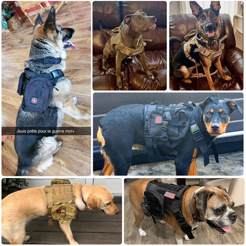 Tactical Dog Harness Pet Training Vest Dog Harness And Leash Set For Small Medium Big Dogs