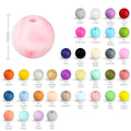 12mm 20pcs Silicone Baby Beads Round Teether Teething Beads DIY Pacifier Chain Necklace Pendant Toys BPA Free Baby Accessories