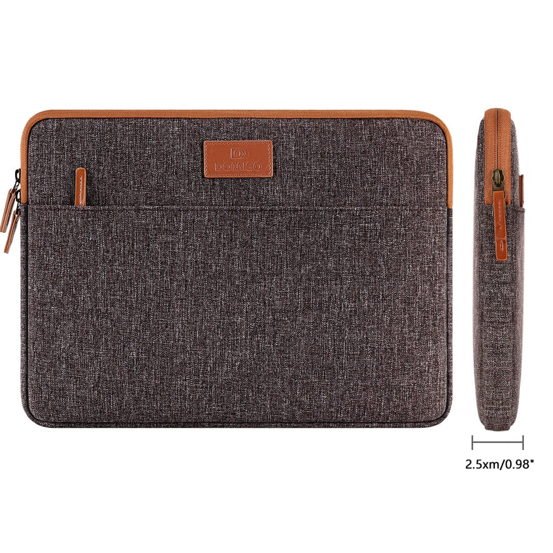 DOMISO 10 11 13 14 15.6 Inch Laptop Sleeve Canvas Case Tablet Bag Protect Computer Pouch Skin Cover for Lenovo / HP /Acer/ Apple