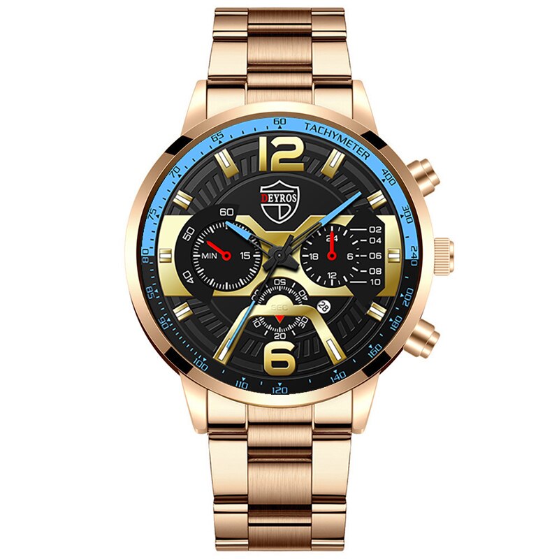 2022 Fashion Mens Stainless Steel Watches Luxury Men Sports Quartz Wrist Watch Male Business Casual Leather Watch reloj hombre