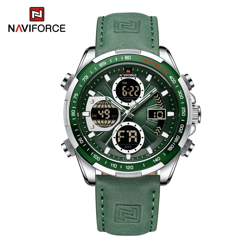 New NAVIFORCE Military Watches for Men Luxury Sport Chronograph Alarm WristWatch Waterproof Quartz Big Clock Digital Male Watch