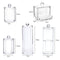 Acrylic Makeup Organizer Cotton Pad Storage Box For Cotton Swabs Rod Cosmetics Jewelry Organizer with Bamboo Lid Repacking Boxes