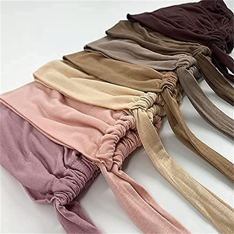 Modal New Soft Under Cap Inner Hijab Cap Stretchy Muslim Women Bandage Underscarf Bonnet Islamic Turban Headband Adjustable