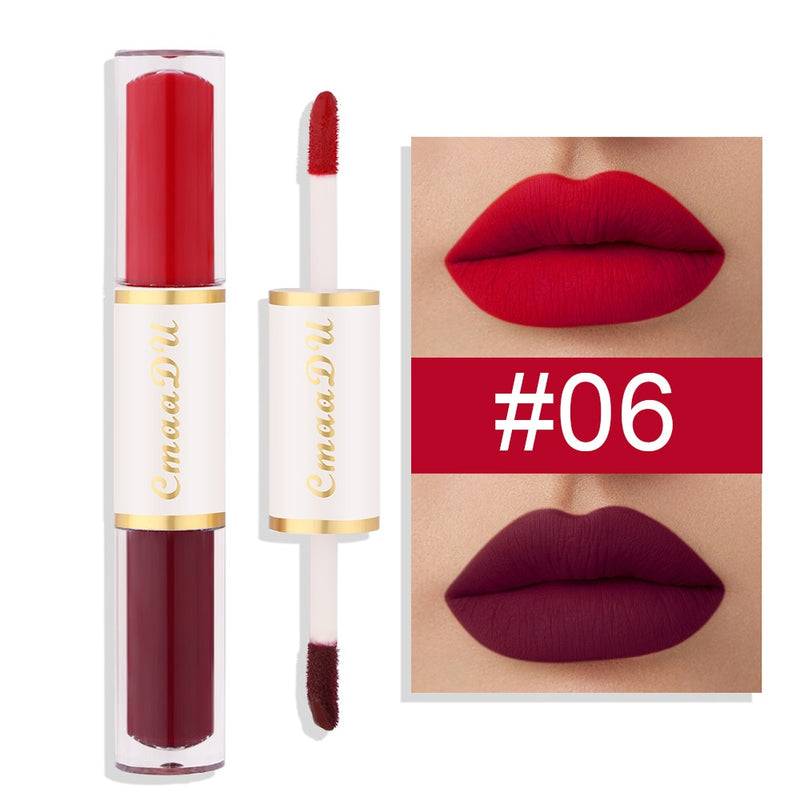 5 In 1 Matte Lipstick Kit Combo Strip Velvet Sexy Red Lip Tint Non-stick Cup Lip Gloss Lip Oil Makeup Lips Cosmetic Set