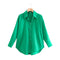 Zevity New Women Simply Candy Color Casual Slim Poplin Shirts Office Ladies Long Sleeve Blouse Roupas Chic Chemise Tops LS9405