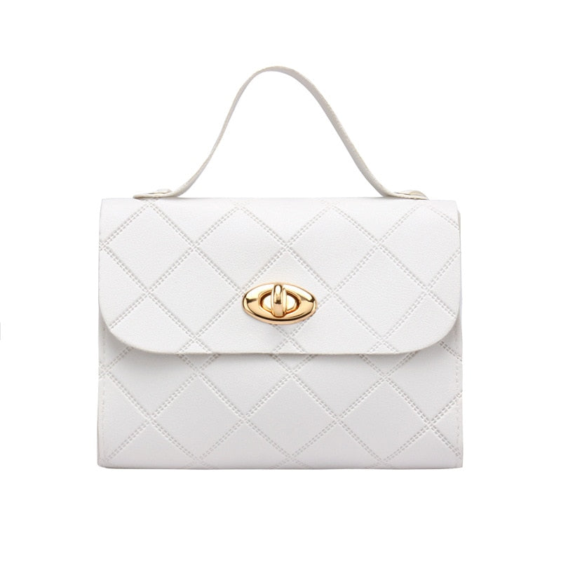 2022 new Lingge fashion embossed hand messenger small square bag handbags  purses and handbags  bags for women