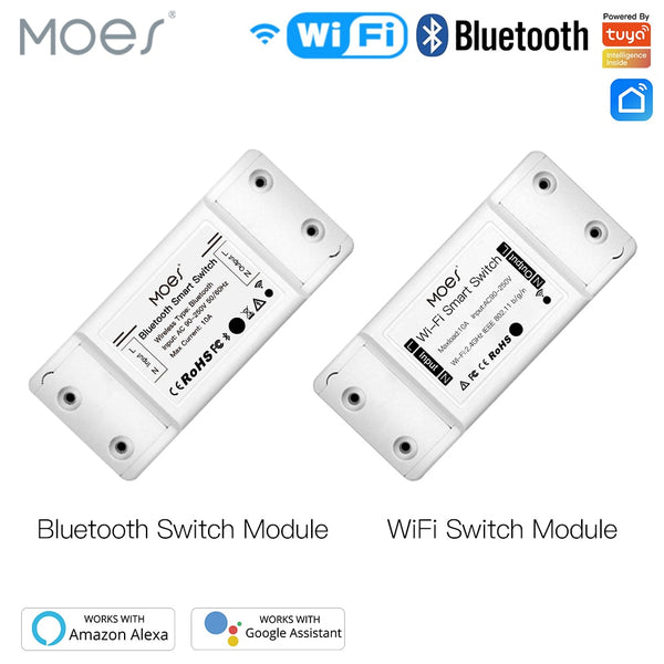WiFi Bluetooth Smart Light Switch Universal Breaker Timer Smart Life APP Wireless Remote Control Works with Alexa Google Home