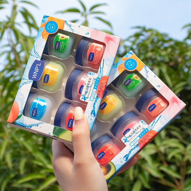 6PCs Lip Balm Moisturizing Lipstick Base Moisturizer Makeup Natural Plant Anti-Cracking Lip Care Petroleum Jelly Lip Balm