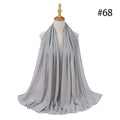 Hijab Scarf 72*175cm Plain Chiffon Scarves For Women Muslim Fasion Islam Clothing Headscarves Shawl For Ladies Headwrap Ramadan
