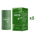 Green Tea Mask Stick Blackhead Remover Clay Face Mask Oil Control Acne Remover Pore Cleansing Purifying Detoxifying Skin Care