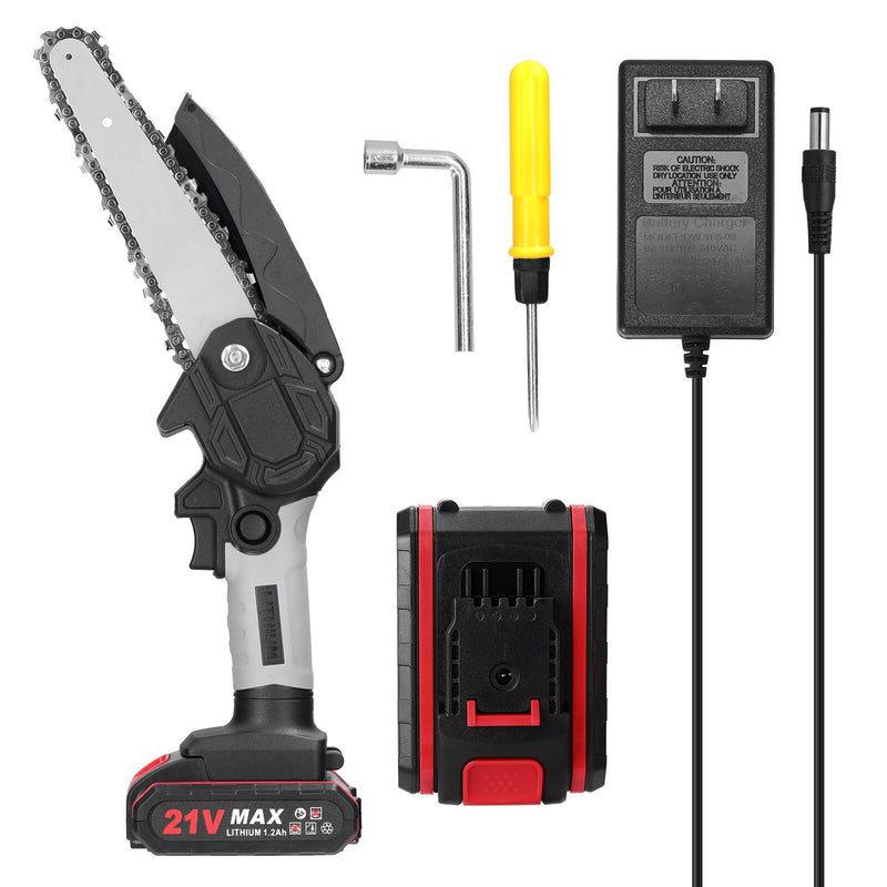 21V 4-6Inch Portable Electric Pruning-Saw 88VF Wood Spliting Chainsaw Brush Motor One-handed Woodworking Tool for Garden Orchard