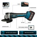 WOSAI M14 Cordless Angle Grinder 20V Lithium-Ion Grinding Machine Cutting Electric Angle Grinder Grinding Brushless Power Tool