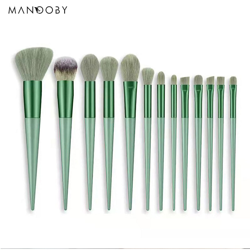 8/13Pcs Natural Makeup Brushes Soft Fluffy Hair Brushes Contour Eyeshadow Make Up Brushes Foundation Powder Beauty Tool Blending