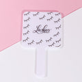 RISI For Eyelash Extension Handheld Makeup Mirror Square Makeup Vanity Mirror with Handle Hand Mirror SPA Salon Compact Mirrors