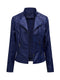 Autumn Winter Pu Faux Leather Jackets Women Long Sleeve Zipper Slim Motor Biker Leather Coat Female Outwear Tops