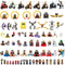 LG1002 Disney Building Blocks Luminous With Motorcycle Plastic mini action toy Figures Children Toys birthday gifts